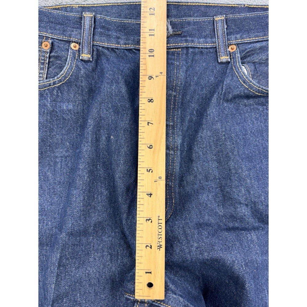 Levi's 501 Jeans Men 40(38)x34 Blue Pressed Original Straight Fit Dark Denim* - Picture 5 of 9
